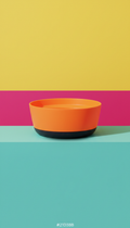 Gamelle pour animaux orange pop en silicone